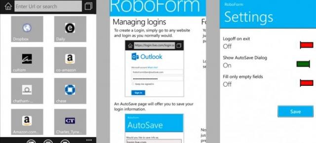 RoboForm - bine-cunoscutul manager de parole pentru platforma mobilă, include de acum o variantă și pentru Windows Phone 8