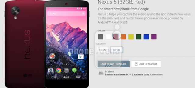 Nexus 5 ar putea sosi În curând și În variante colorate