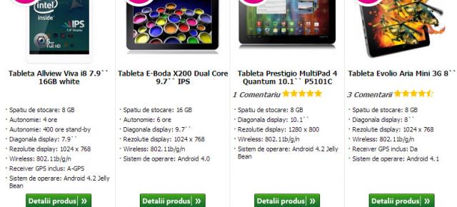 Domo oferă reduceri proaspete la tablete cu toate mărimile de diagonale