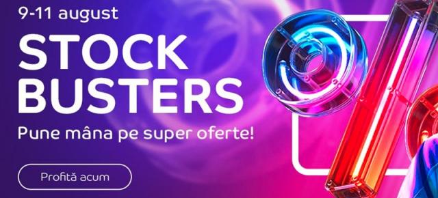 A început eMAG Stock Busters cu oferte speciale în perioada 9 - 11 august! Televizor LG la 1399 lei, laptop cu SSD Back to School