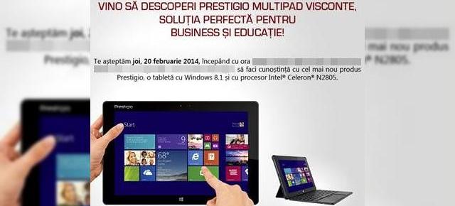 Prestigio va lansa local săptămâna aceasta Multipad Visconte; prima tabletă cu Windows din portofoliu