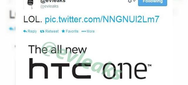 O imagine postată pe Twitter pare a confirma denumirea &ldquo;The all new HTC Oneâ€ pentru viitoarea generație One