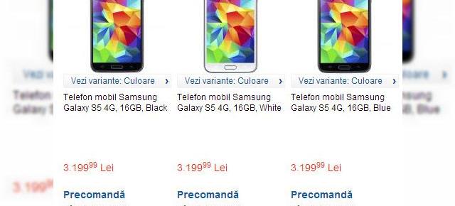 Samsung Galaxy S5 cu un pas În România! eMAG.ro oferă precomenzi pentru telefon, pe albastru, negru și alb