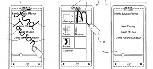 Un brevet Nokia poate recunoaște gesturi care pornesc din afara ecranului