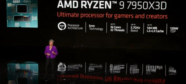CES 2023: AMD anunţă procesoarele Ryzen 9 7950X3D, 7900X3D şi Ryzen 7 7800 X3D
