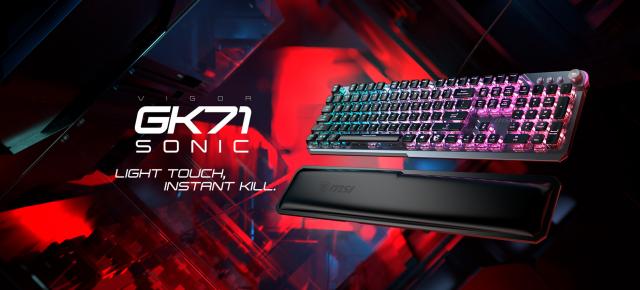CES 2023: MSI prezintă tastatura VIGOR GK71 cu switch-uri mecanice Blue şi o placă de bază Godlike