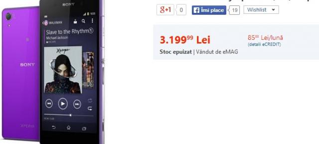Sony Xperia Z2 disponibil acum și prin intermediul eMAG.ro (inclusiv pe mov)