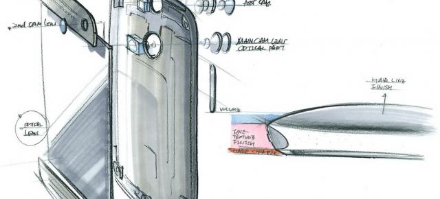 Directorul departamentului de design HTC prezintă schițele preliminare a lui HTC One M8