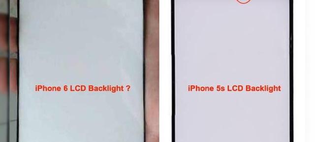 Panoul LCD al lui iPhone 6 pentru iluminare backlight este fotografiat