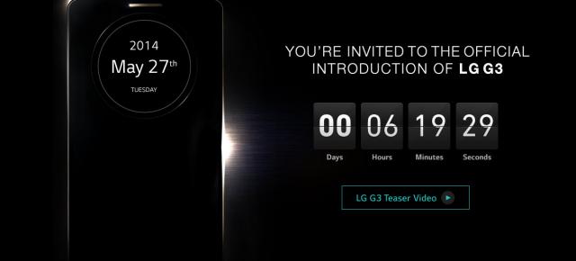 Evenimentul de lansare a lui LG G3 va fi transmis live astăzi Începând cu ora 20:00