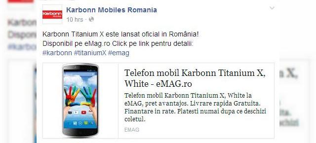 Compania indiana Karbonn Mobile se lansează pe piața din România cu 5 terminale; acestea sunt disponibile prin intermediul eMAG