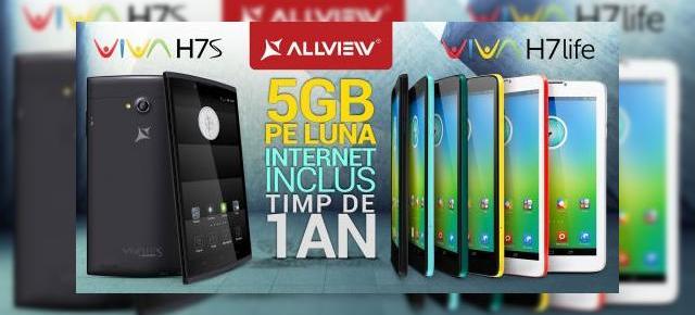 Allview lansează tabletele 3G Viva H7 Life și Viva H7S ce vin cu trafic de date inclus de 5 GB lunar timp de un an