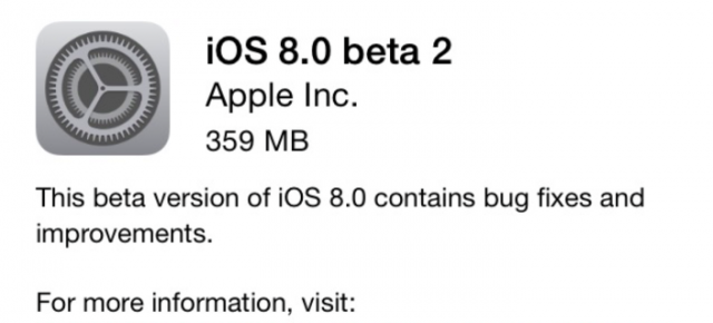 iOS 8 beta 2 disponibil pentru dezvoltatori și cei cu cont de dezvoltator; Iata noile functii!
