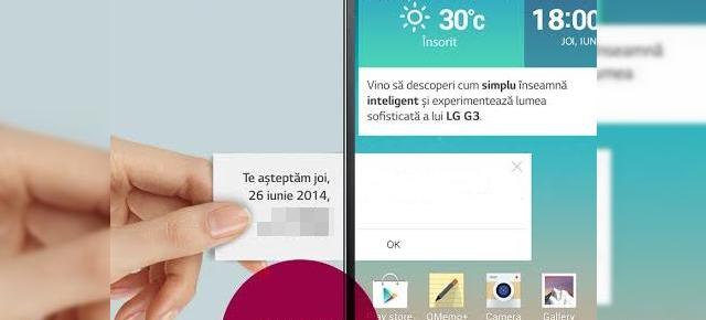 LG G3 va fi lansat oficial pe piața din România În data de 26 iunie În cadrul unui eveniment de presă