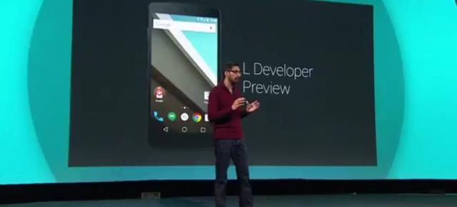 Conferința Google I/O 2014 oferă un teaser al viitoarei versiuni Android denumită pentru moment Android L-release; de asemenea este prezentat și un nou limbaj de design