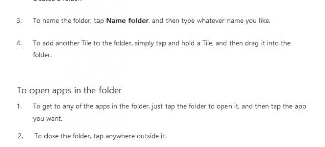 Windows Phone 8.1 va primi suport pentru foldere În Start Screen, create prin drag and drop cu tile-uri peste alte tile-uri