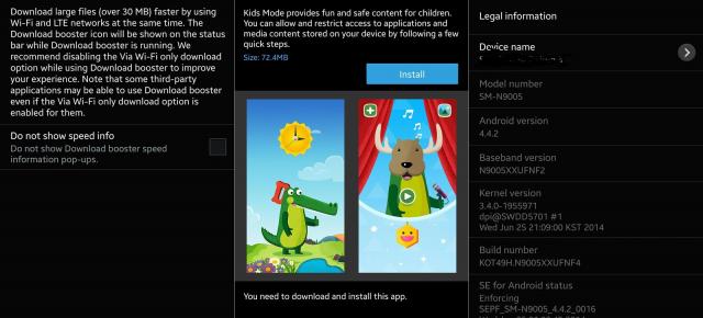 Versiunea internațională de Samsung Galaxy Note 3 primește o actualizare software, care Îi aduce Kids Mode/Download Booster