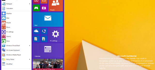 Cel mai nou leak Windows (build 9788) ne prezintă Întoarcerea meniului Start