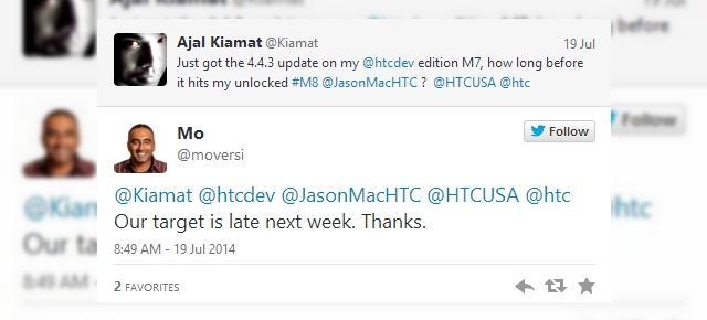 Terminalele HTC One (M8) neblocate În rețea vor primi update-ul la Android 4.4.3 KitKat la sfârșitul acestei săptămâni