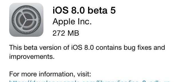 Apple lansează iOS 8 beta 5, disponibil acum pentru dezvoltatori