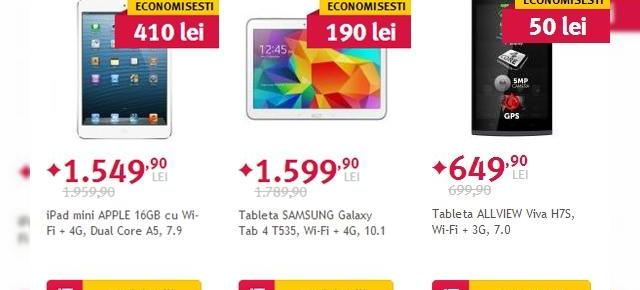 Altex oferă tablete la prețuri reduse prin intermediul campaniei Black Friday de Vară