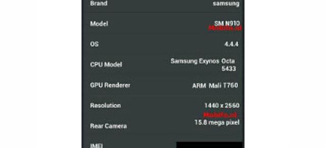 Specificațiile lui Samsung Galaxy Note 4 dezvăluite de o scăpare de benchmark AnTuTu