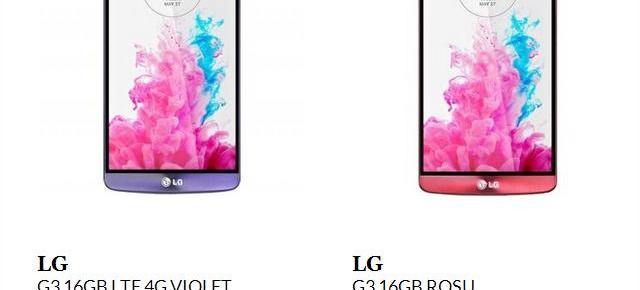 LG G3 disponibil acum pe roșu și violet prin intermediul QuickMobile.ro