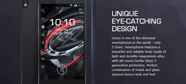 Prestigio Grace, telefon cu grosime de 5.5 mm disponibil la prețul de 299 euro