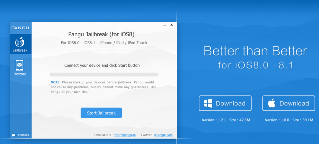 Pangu, tool pentru jailbreak iOS 8 untethered Își face apariția pe Mac