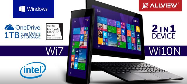 Allview lansează tabletele Wi7 și Wi10N ce rulează sistemul de operare Windows 8.1