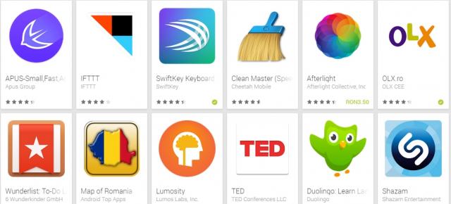 Google publică lista completă a celor mai bune aplicații din 2014