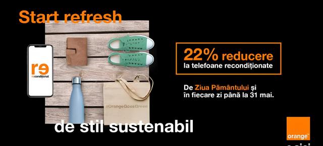 Economia circulară la Orange România; Oferte speciale pentru telefoane recondiționate în perioada 22 aprilie - 31 mai