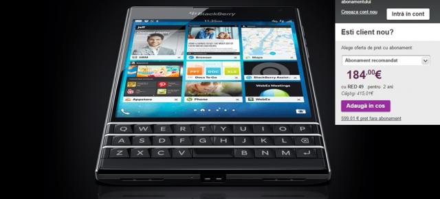 BlackBerry Passport disponibil și prin Vodafone la prețul de 600 euro fără abonament