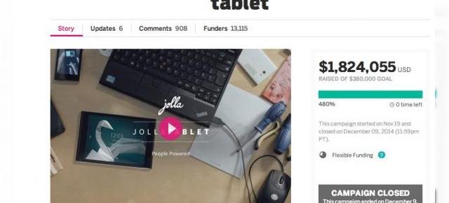 Proiectul de finanțare Jolla Tablet depășește 1.82 milioane de dolari, intra În următoarea etapă