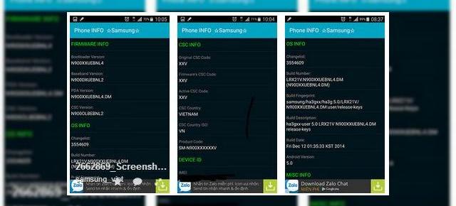 Samsung Galaxy Note 3 primește actualizarea la Android 5.0 În Vietnam, ar putea fi doar o greșeală din partea Samsung