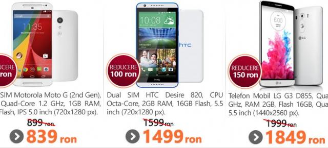 Noul an vine cu reduceri la MarketOnline.ro; Moto G2 disponibil la un preț de 839 lei