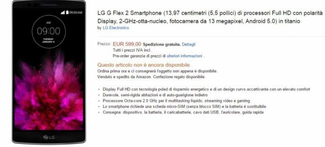 LG G Flex 2 primește primul preț În Germania: 599 de euro