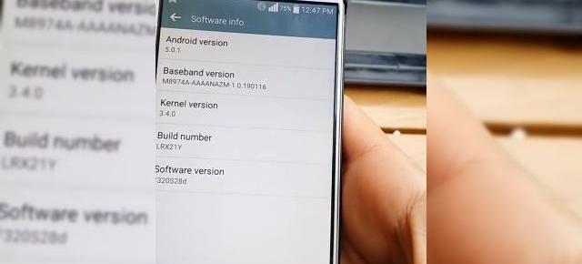 LG G2 se afișează În fața camerei rulând o versiune oficială de Android 5.0.1 Lollipop