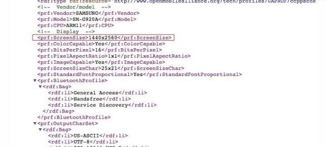 Câteva dintre specificațiile lui Galaxy S6 dezvăluite de un user agent profile de pe site-ul Samsung; vom primi un display Quad HD