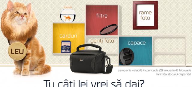 F64.ro oferă În perioda 28 ianuarie - 8 februarie produse cu prețuri Începând de la 1 leu; cardul SanDisk SDHC de 32 GB are o reducere de 45%
