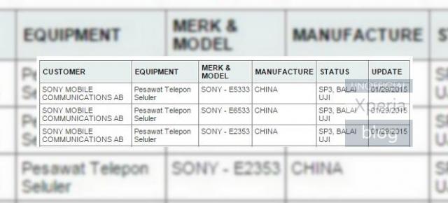 Sony Xperia Z4 primește certificarea oficială În Indonezia, mai multe nume de cod apar