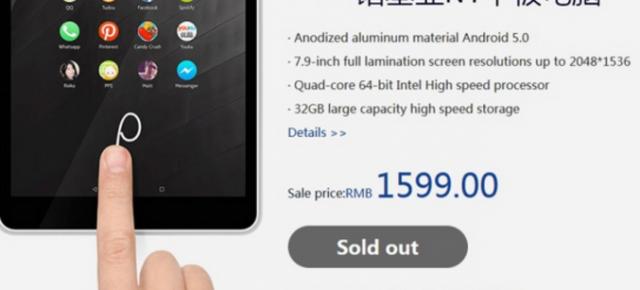 Stocurile de tablete Nokia N1 epuizate pentru a 4-a oară consecutiv În China