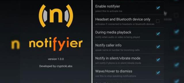 Notifyier este o aplicație Android care transformă textul În notificări vocale În limba romană