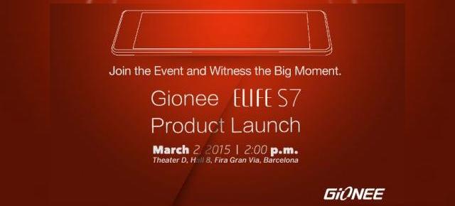 Gionee trimite invitații pentru evenimentul său de la MWC 2015; Va prezenta modelul high end Elife S7