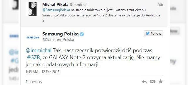 Samsung Polonia confirmă că Galaxy Note II va primi actualizarea la Lollipop
