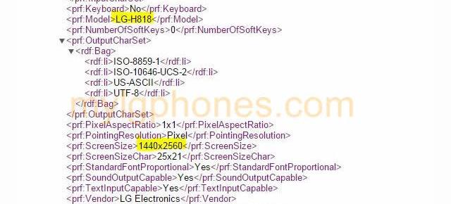 LG G4 îşi face apariţia pe web sub formă de profil user agent, cu numele de cod LG-H818