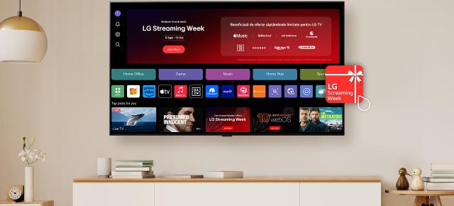 LG Streaming Week: 3 luni gratuite de Apple Music și alte oferte atractive; 10 ani de webOS sărbătoriți cu reduceri