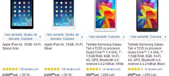 eMAG.ro oferă reduceri atractive la tablete, scăzând până la 35% din preţul lor, inclusiv modele Apple şi Samsung