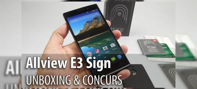 Allview E3 Sign unboxing & concurs: primul telefon cu scanner de amprente de la Allview scos din cutie, vine cu accesorii atractive (Video)
