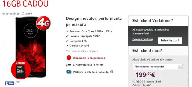LG G Flex 2 disponibil acum la precomandă și prin intermediul Vodafone România